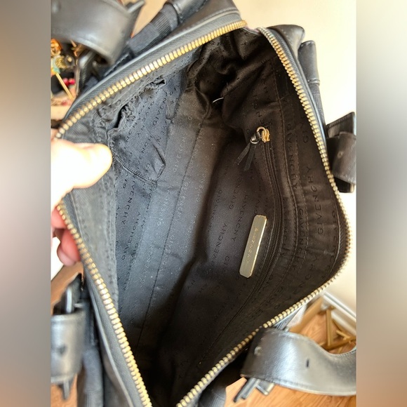 GIVENCHY Black Monogram Canvas and Leather Satchel Vintage Y2K - Picture 10 of 13